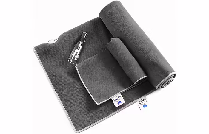 Best Non-Bunching: IUGA Non-Slip Yoga Towel Best Non-Bunching: IUGA Non-Slip Yoga Towel