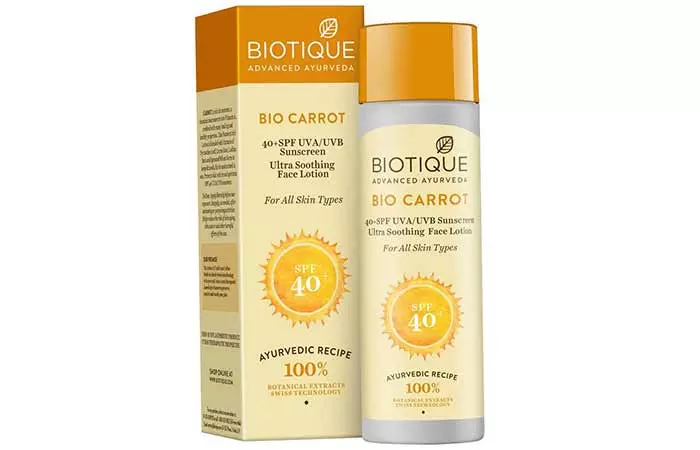 Biotique Bio Carrot Ultra Soothing Face Lotion SPF-40