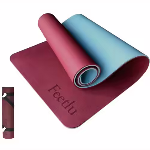 FEELTU Thick Yoga Mat with Strap