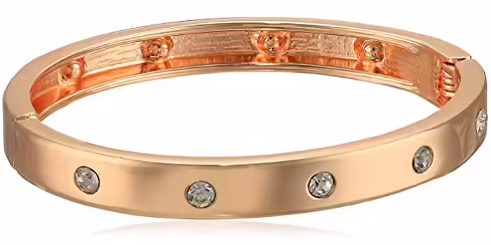 Crystal Bangle Bracelet Guess Narrow Hinge With Crystal Bangle Bracelet