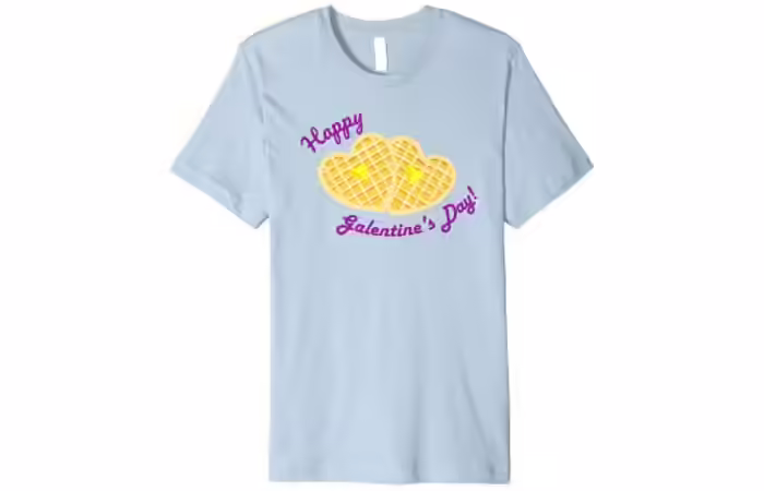 Waffle T-Shirt Happy Galentine's Day Funny Waffle T-Shirt