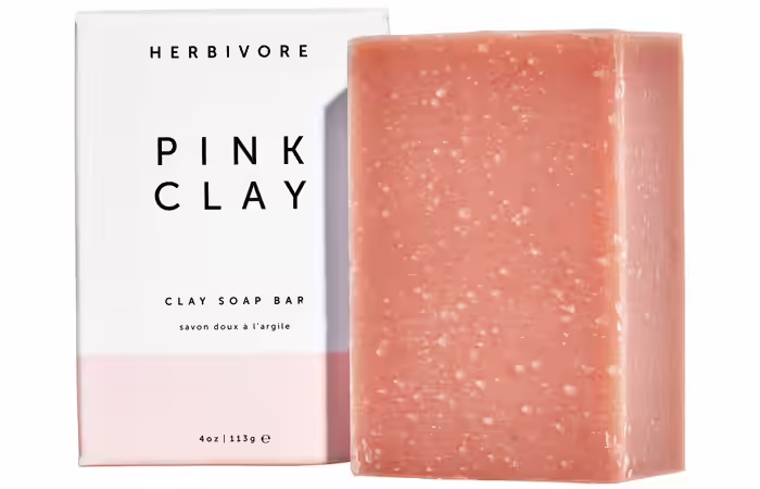 Natural Pink Clay Herbivore - Natural Pink Clay Cleansing Soap Bar