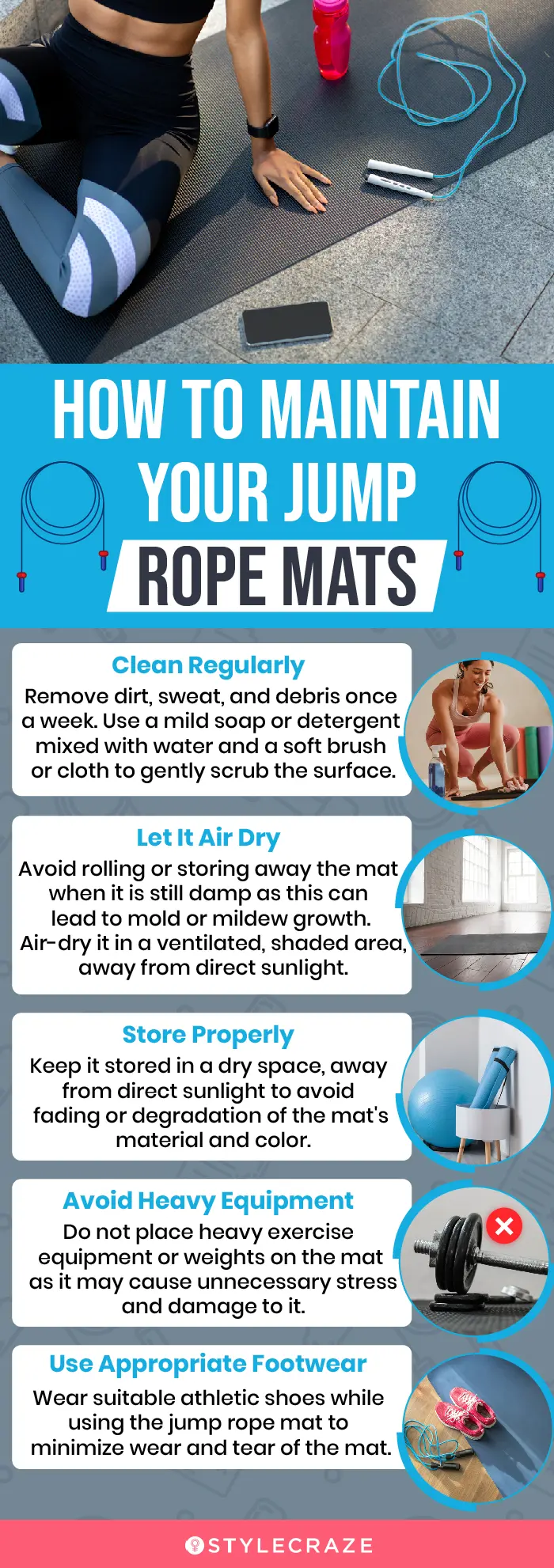 How To Maintain Your Jump Rope Mats (infographic)