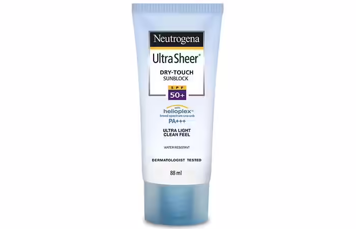 Safe Skin Care Products For Pregnant Women - Neutrogena Ultra Sheer Dry-Touch Sunblock SPF 50+
