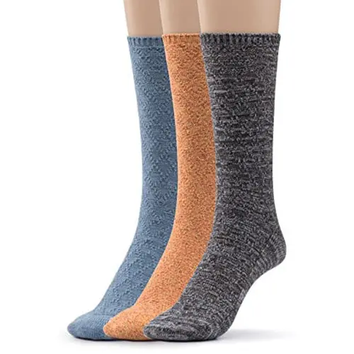 Silky Toes Warm Winter Crew Boot Socks