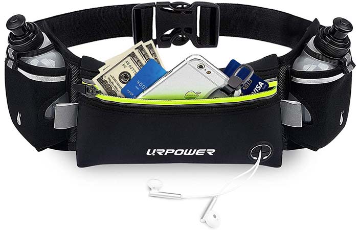 URPOWER Upgraded Running Belt with Water Bottle