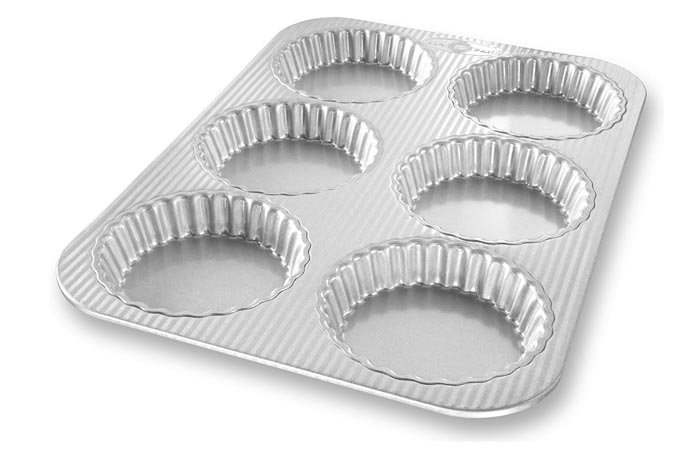 USA Pan Bakeware Aluminized Steel Mini Fluted Tart Pan