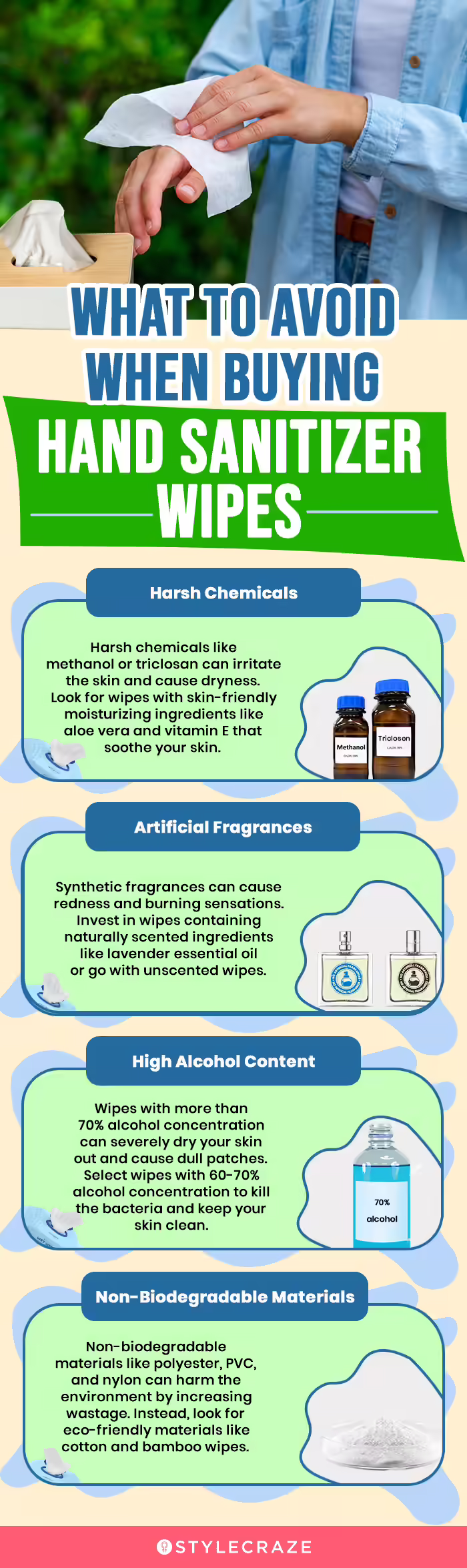 What To Avoid When Buying Hand Sanitizer Wipes (infographic)