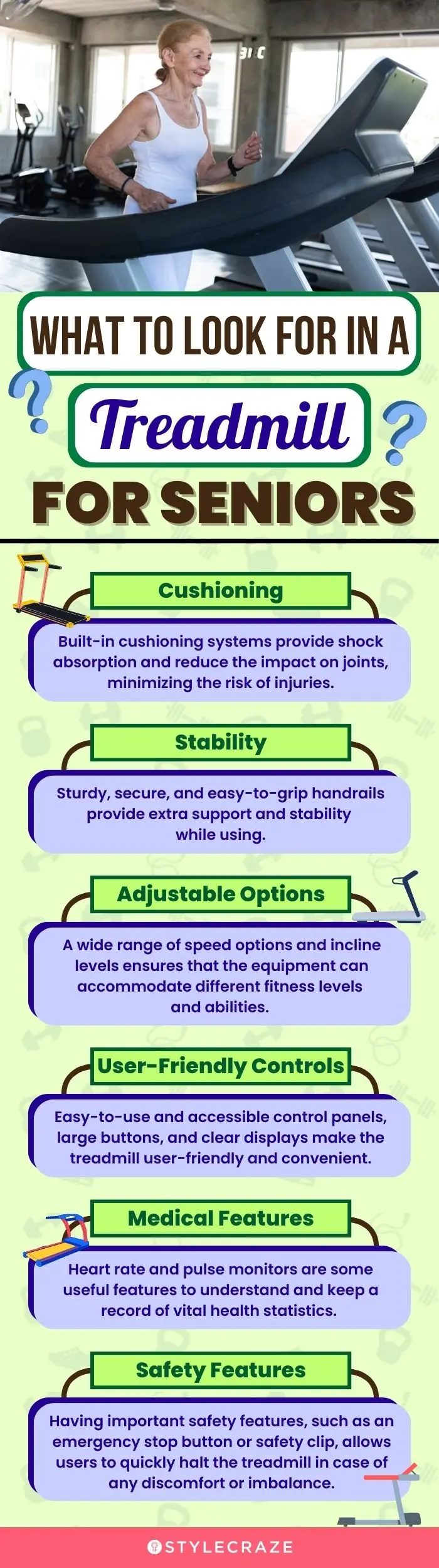 What To Look For In A Treadmill For Seniors (infographic)