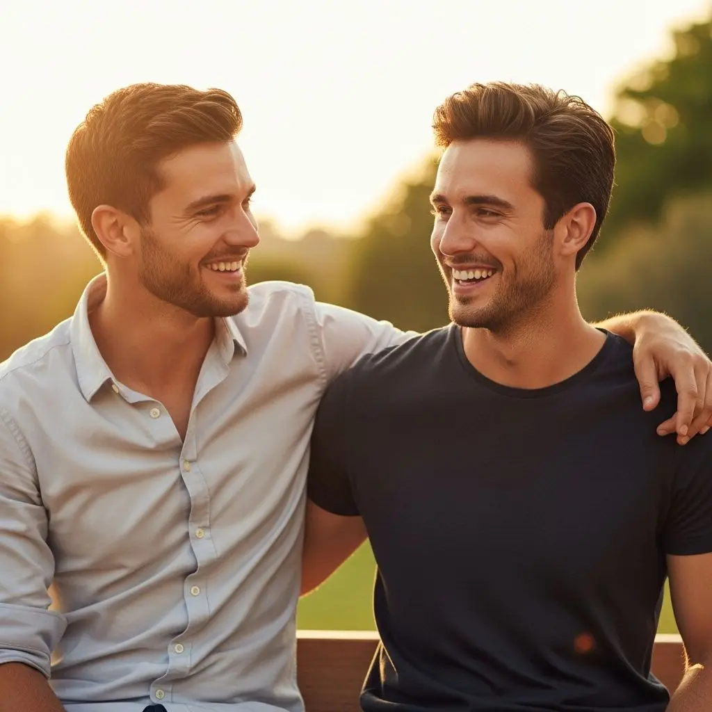 A tribute to camaraderie and enduring understanding in close-knit family ties.