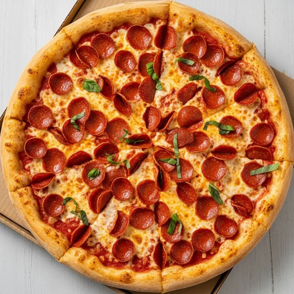 Precision dough prep and robot sauce dispensers guarantee every slice’s crunch and melt.