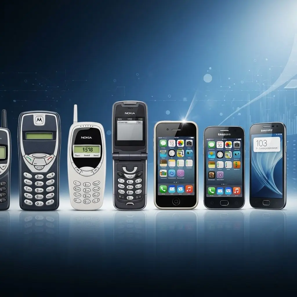 See how innovations transformed bulky handsets into sleek essentials we use every day.