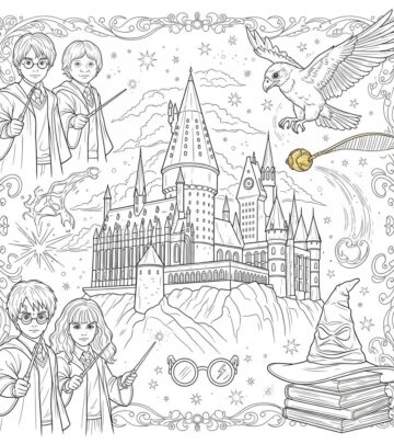 Magical Harry Potter Coloring Pages for Fans of All Ages