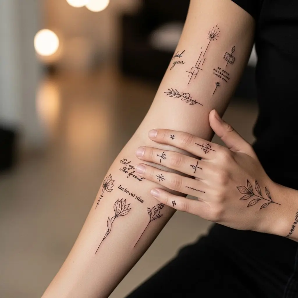 Personal mantras and symbols etched on skin become lifelong reminders of growth.