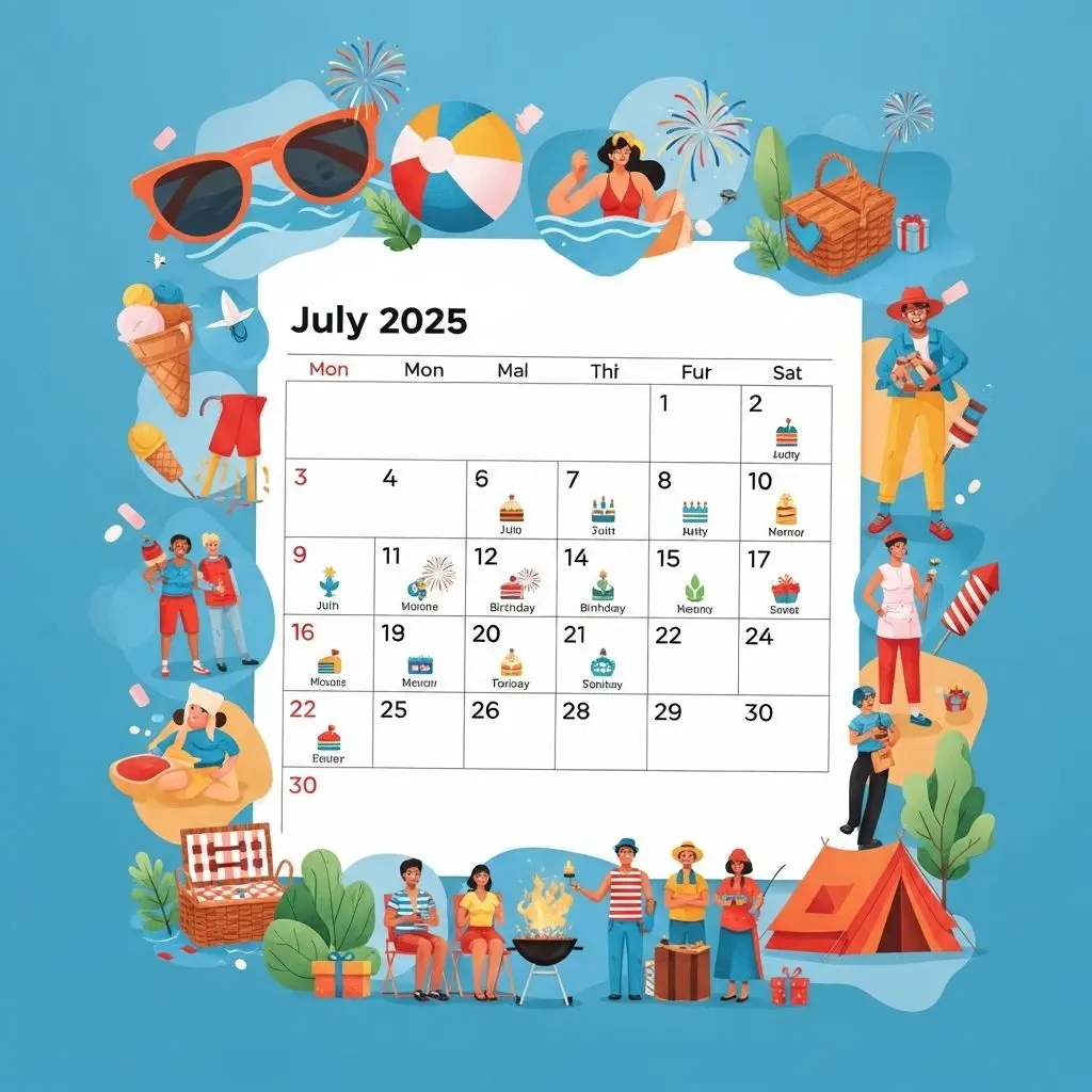 Explore a festive summer mix of patriotic traditions, tasty treats, and weekly themes.