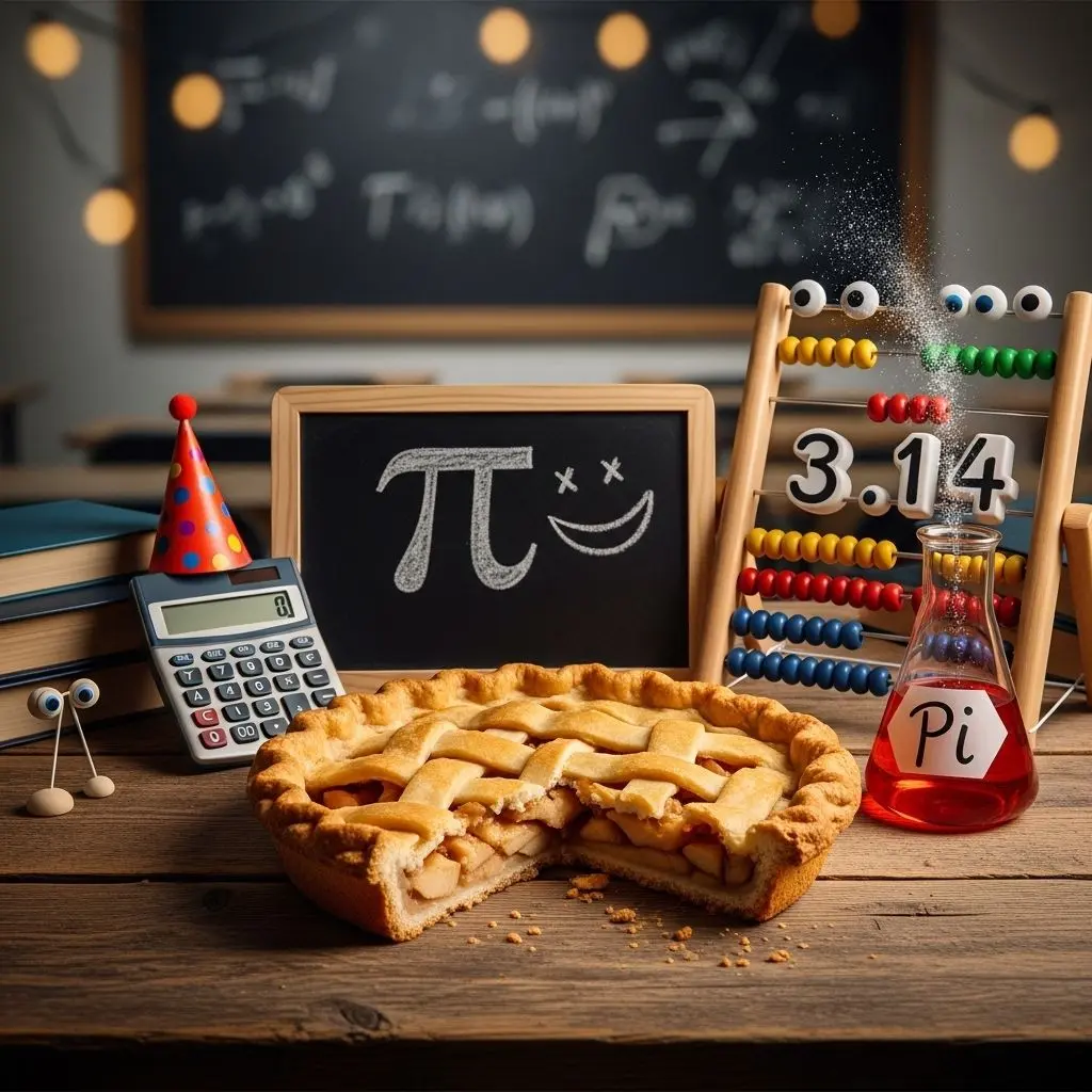 Digit-inspired humor and pie puns collide for a fun-filled celebration of mathematics.