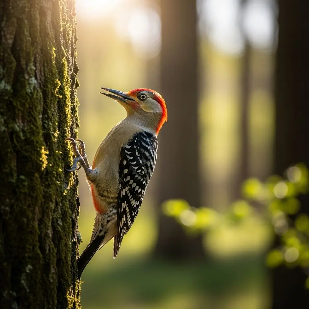 Woodpecker drumming sparks resilience, ignites creativity, and offers spiritual protection.