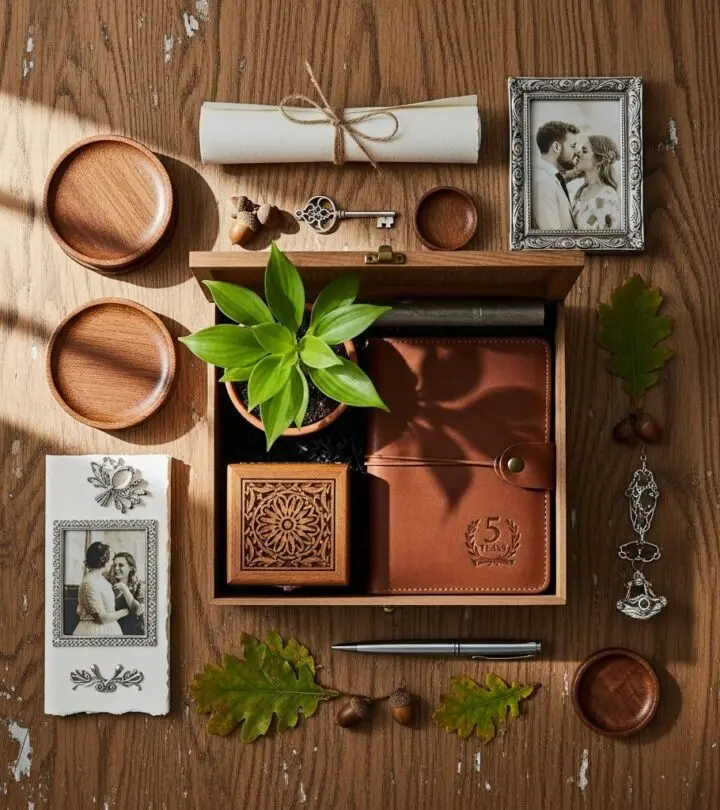 Discover 5th wedding anniversary traditions, wood-themed gifts, celebration ideas, and creative ways to honor five years of marriage.