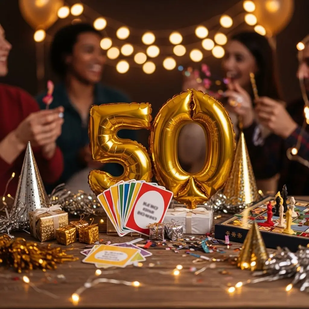 Make your 50th birthday bash unforgettable with these hilarious, heartwarming, and interactive party games for guests of all ages.