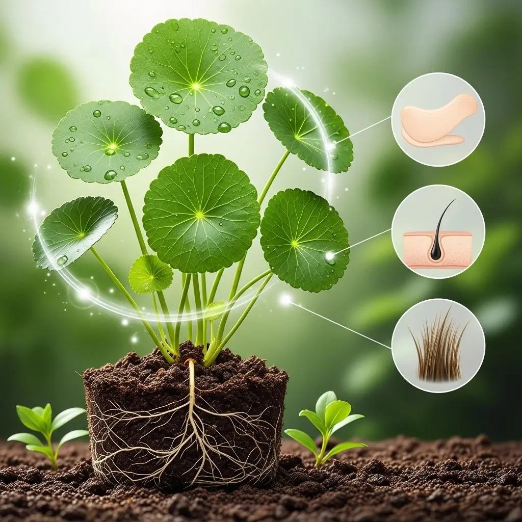 Unlock the ancient secrets of Gotu Kola for radiant skin, luscious hair, and holistic well-being.