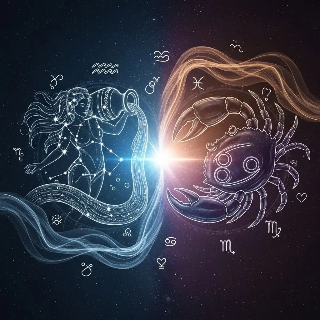 Explore the unique dynamics, strengths, and challenges of an Aquarius and Cancer relationship in love, friendship, and beyond.