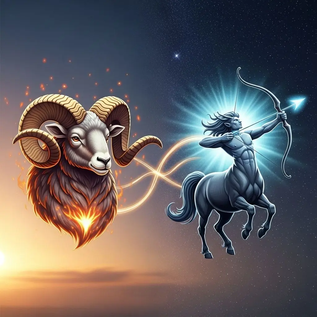 Exploring the dynamic bond between Aries and Sagittarius