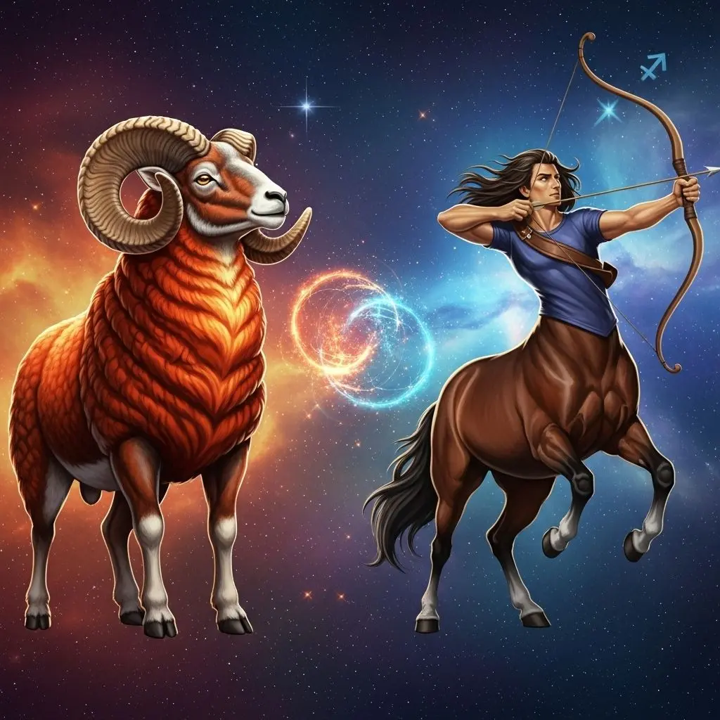 Discover the dynamic connection between Aries and Sagittarius, exploring how these fire signs find harmony in love, friendship, and life.
