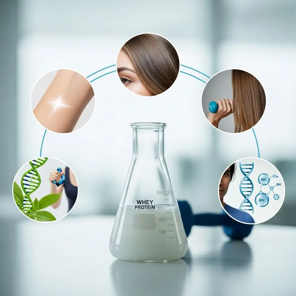 Discover 24 evidence-backed ways whey protein can help you build muscle, support hair and skin, and improve your overall health.