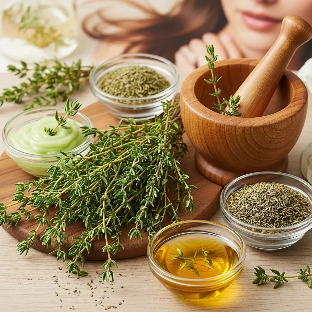 Unlock thyme's remarkable powers for glowing skin, healthy hair, and total body wellness using simple natural remedies.
