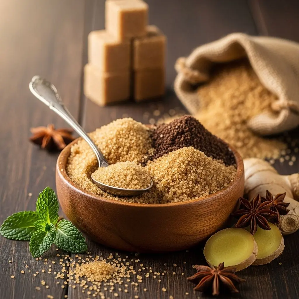 Discover the nutritional profile, health benefits, uses, types, recipes, and important precautions about brown sugar.