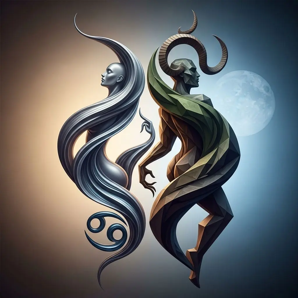 Exploring the astrological compatibility between Cancer and Capricorn in love, relationships, and life.