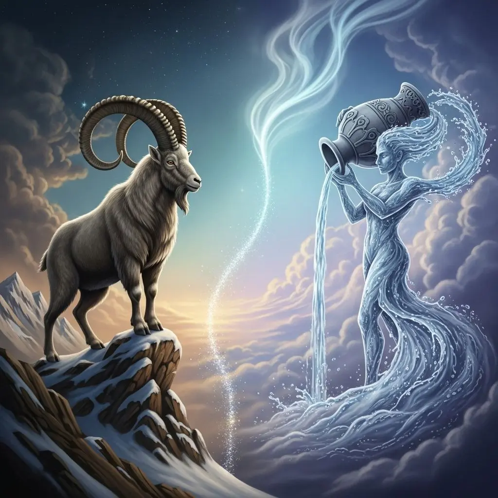 Explore how Capricorn's practicality meets Aquarius' inventiveness in relationships, including insights on love, friendship, and differences.