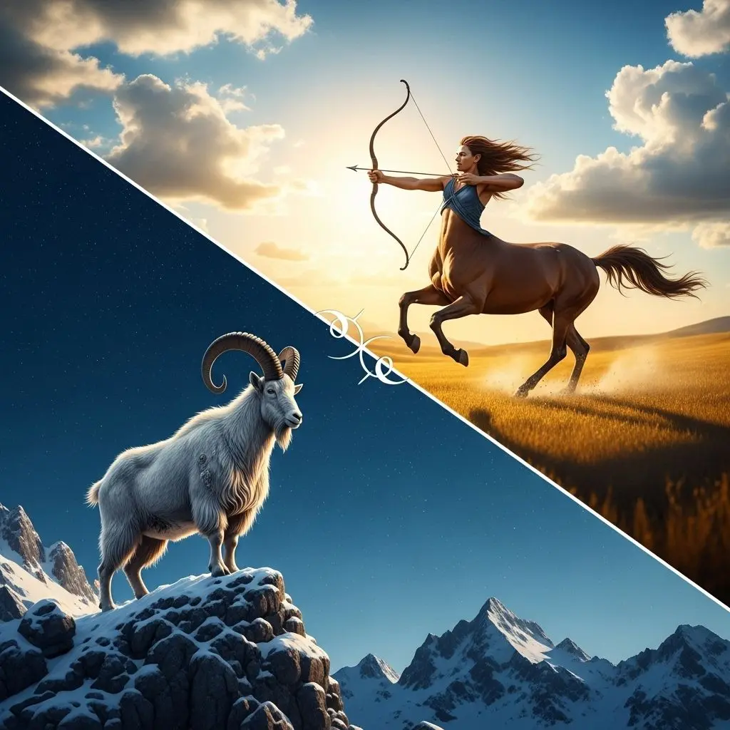 Discover the unique chemistry and challenges between Capricorn and Sagittarius across love, friendship, and family life.