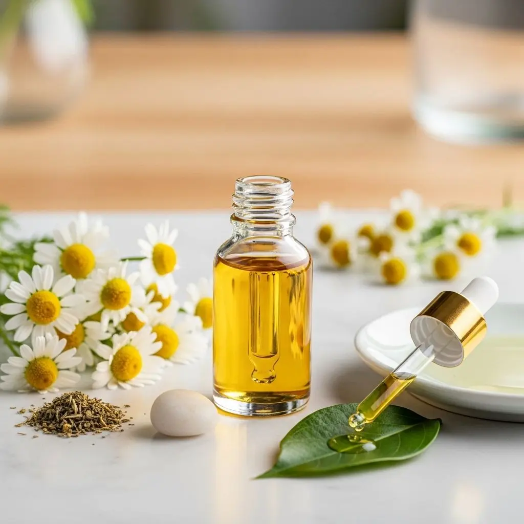 Uncover the profound effects of chamomile oil for radiant skin, healthy hair, and overall wellness. Learn how to use this comforting botanical oil for your everyday beauty and self-care.