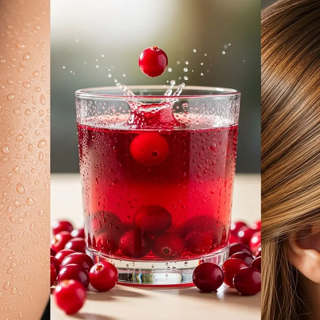 Explore the impressive ways cranberry juice boosts your skin's radiance, supports healthy hair, and enhances overall well-being.