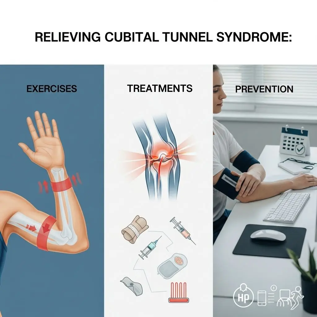 Comprehensive guide on cubital tunnel syndrome: symptoms, causes, treatments, and exercises for elbow nerve relief.