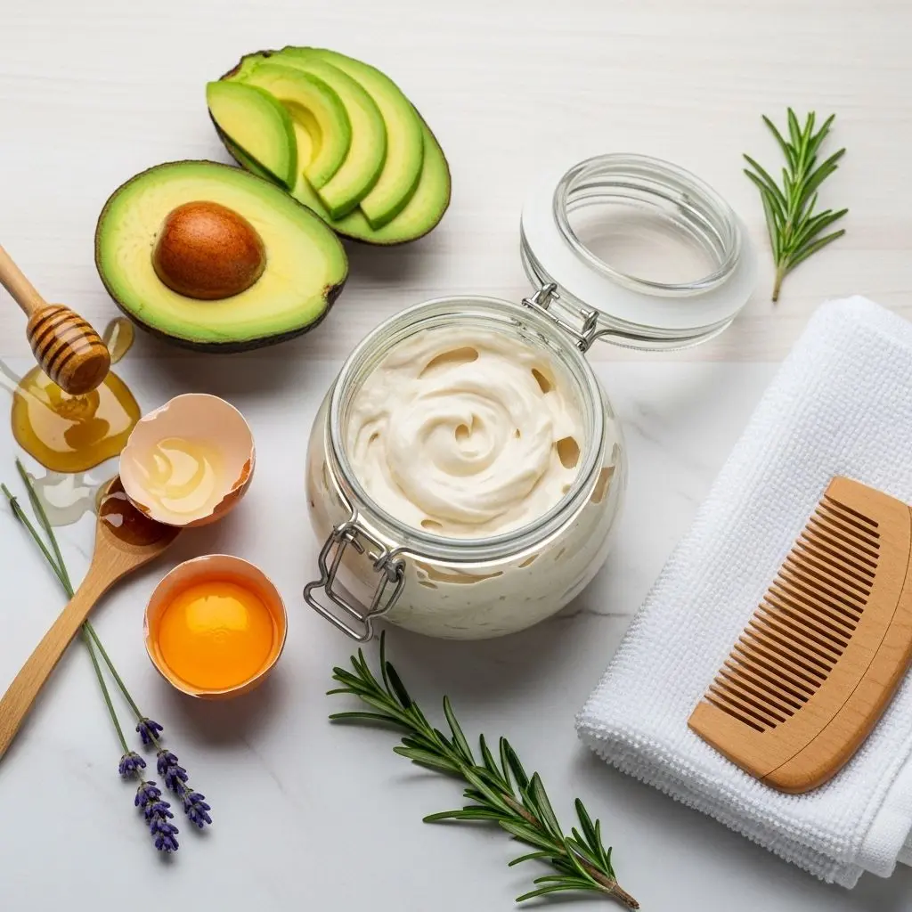 Discover natural, protein-rich homemade hair masks to nourish, strengthen, and revitalize your hair effortlessly.