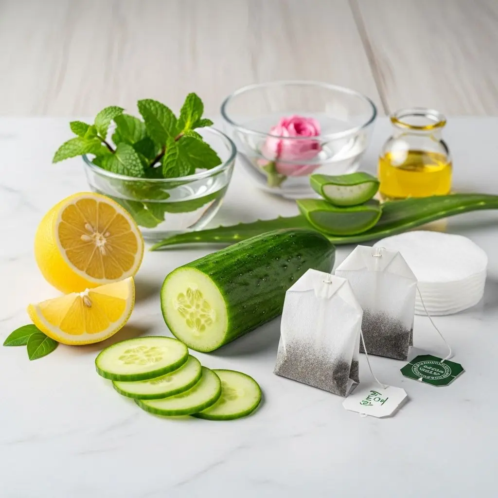 Brighten under-eye skin with proven natural home remedies using kitchen staples and simple self-care techniques.