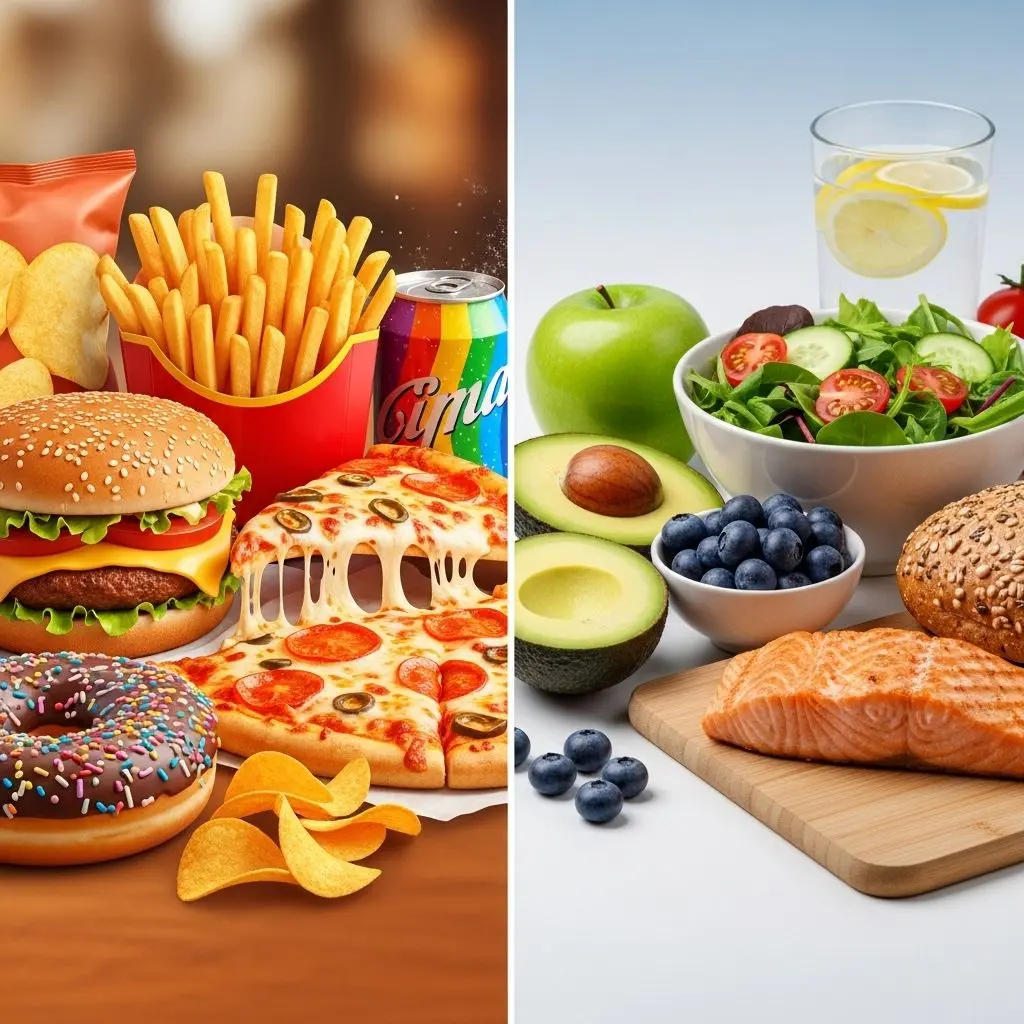 Explore the crucial differences between junk and healthy food, their effects on health, and learn how to make smarter dietary choices every day.