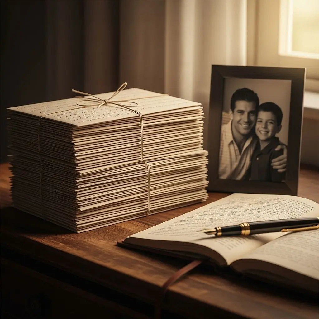 Touching letters from a son to his dad, expressing gratitude, love, and life lessons across every stage of their bond.