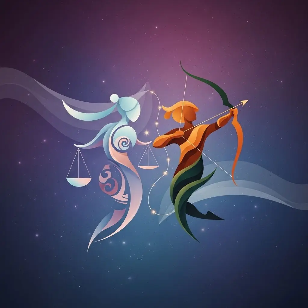 Explore how Libra and Sagittarius connect in romance, marriage, friendship, and communication, backed by astrological insights.