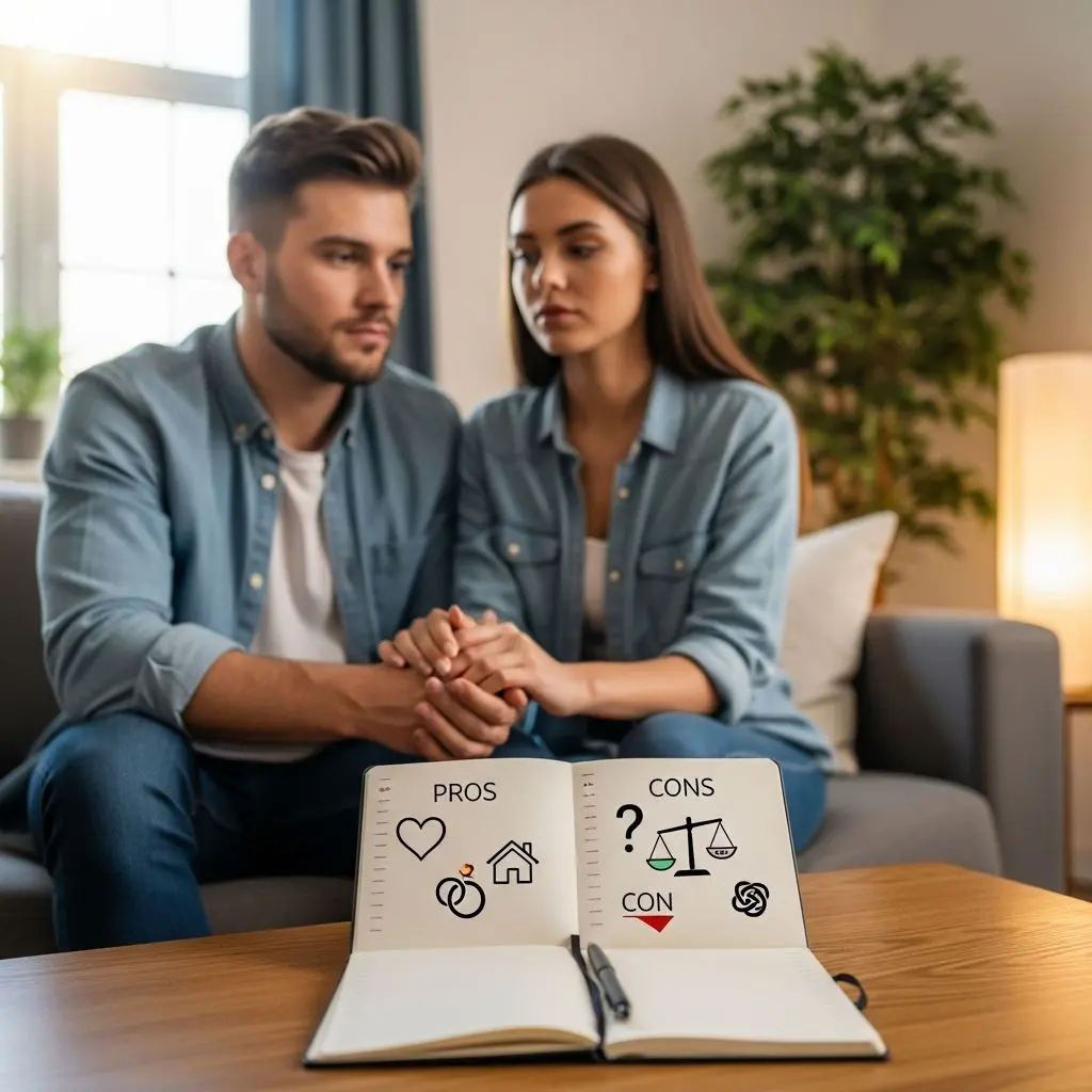 Explore the advantages, disadvantages, and essential considerations couples face when deciding whether to live together before marriage.