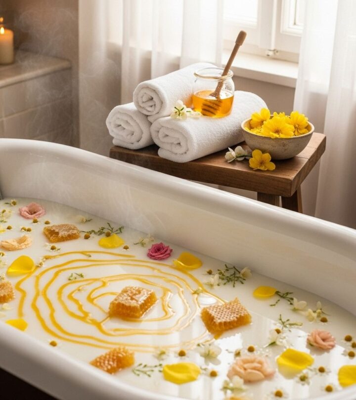Milk And Honey Bath: Benefits, Preparation, And Side Effects Explore the rejuvenating secrets of milk and honey baths for radiant, healthy, and nourished skin.