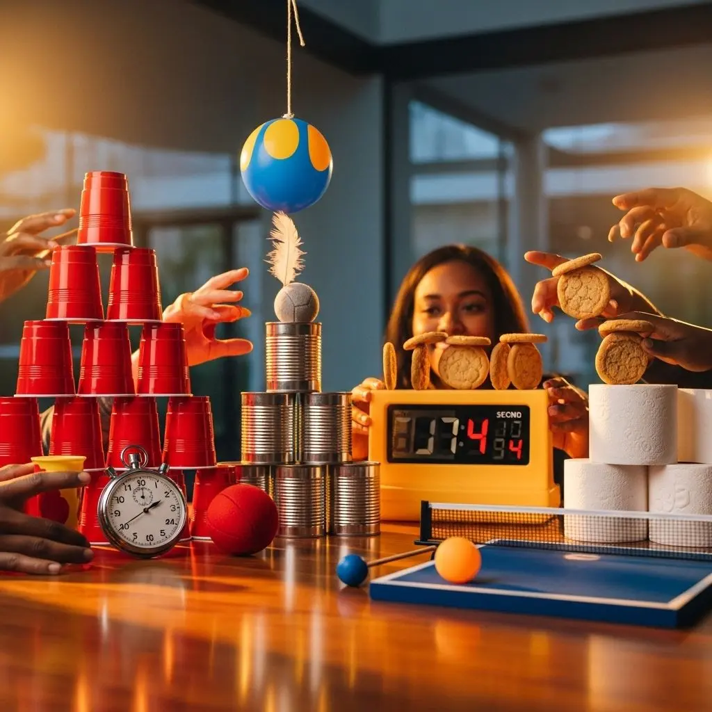 Engage in thrilling minute to win it challenges for fun, teamwork, and competitive spirit.