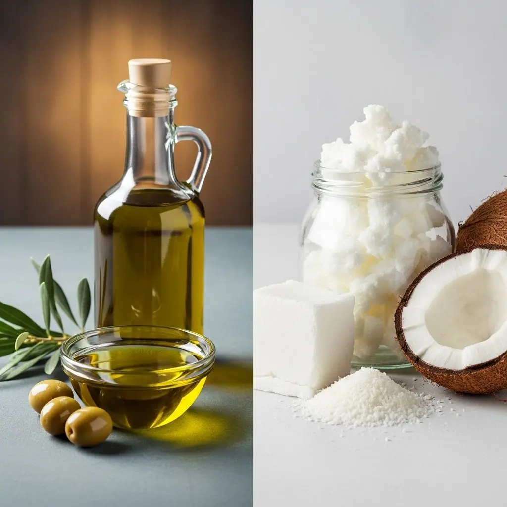 Discover the differences, benefits, and drawbacks of olive oil and coconut oil to choose the healthiest option for your kitchen.