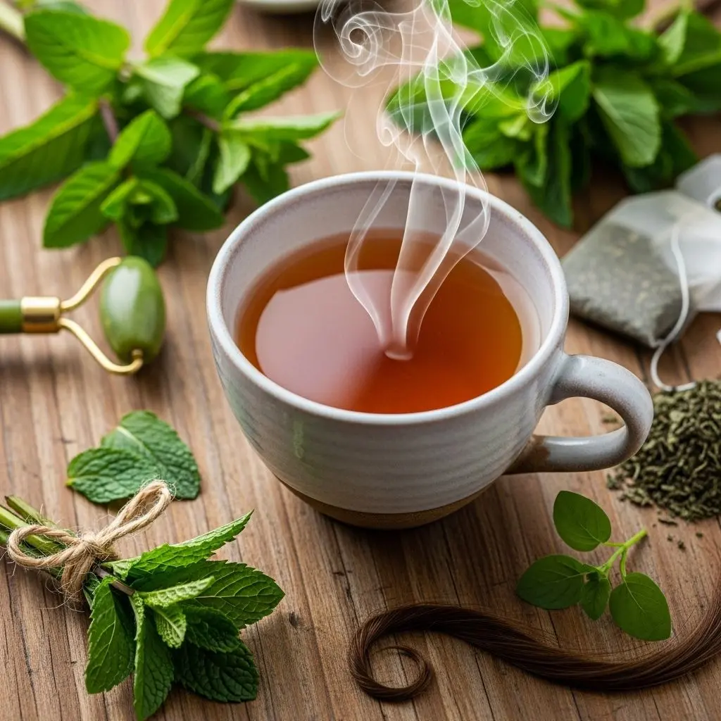 Unlock the revitalizing power of peppermint tea for glowing skin, healthy hair, and overall wellness.