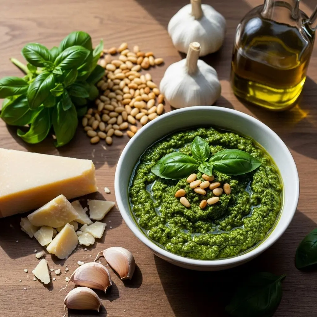 Discover the nutritional value, health benefits, variations, and practical uses of pesto—a flavorful Mediterranean superfood.