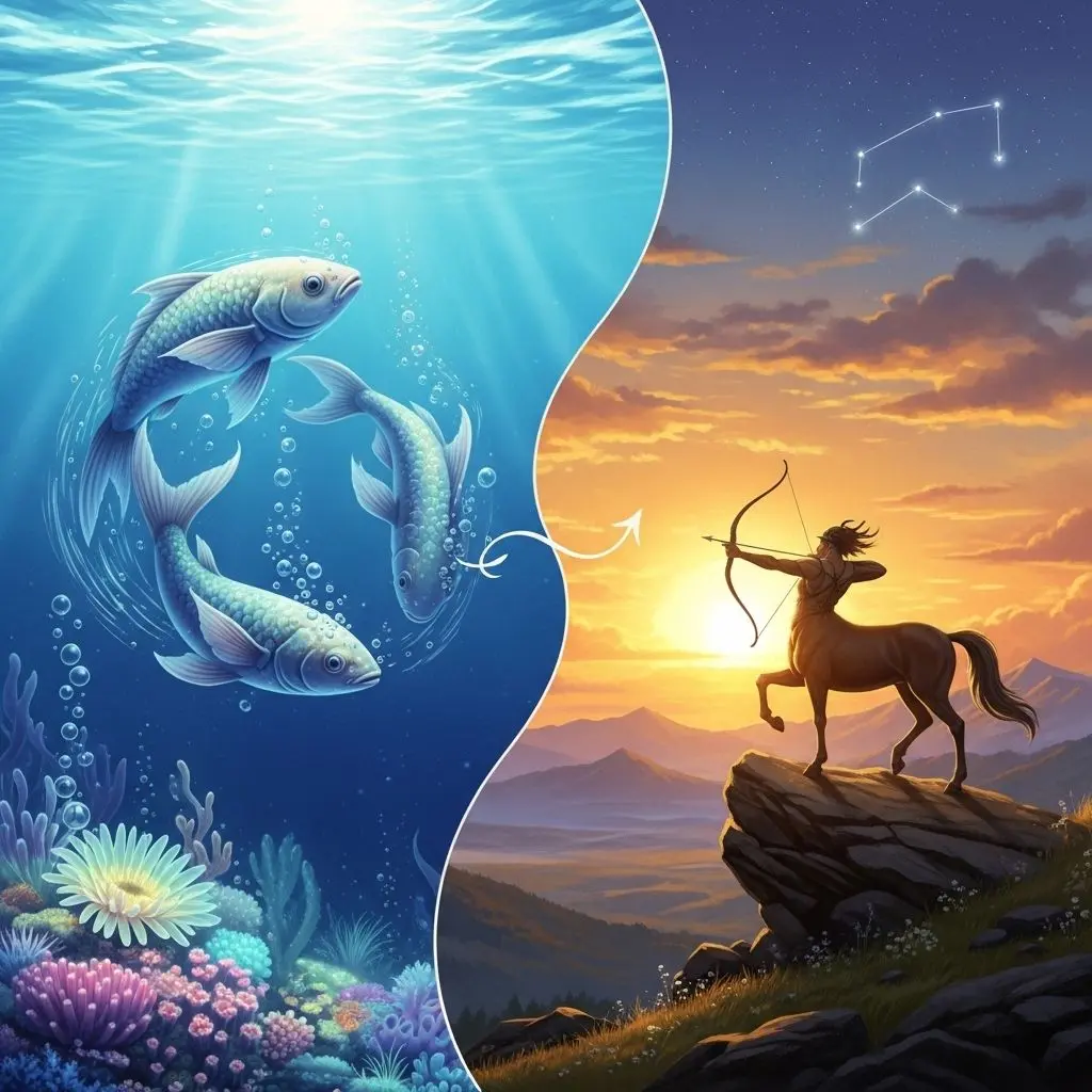 Exploring the cosmic connection between two Jupiter-ruled zodiac signs