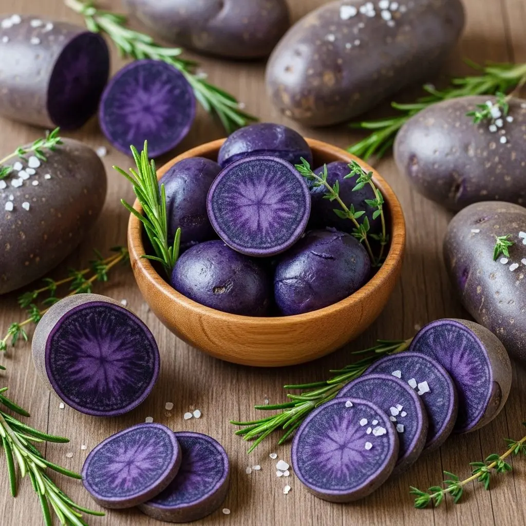 Uncover the vibrant health benefits, nutrition profile, uses, and recipes of purple potatoes along with essential side effects and tips.