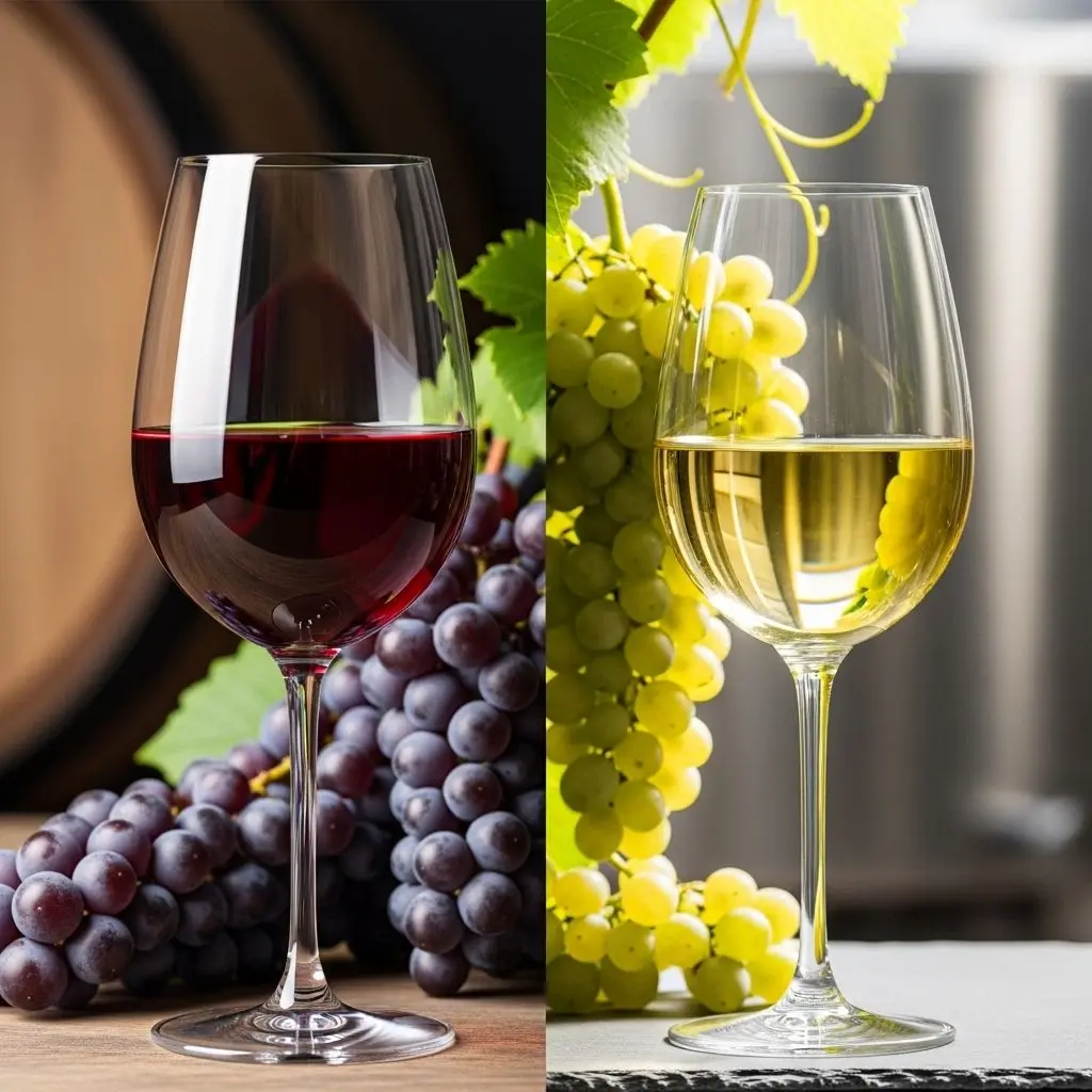 Explore all you need to know about red and white wines: their unique traits, winemaking methods, health effects, pairing tips, and more.